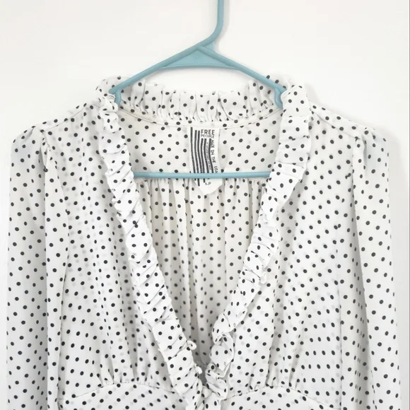 Free People Women's Polka Dot Blouse - Picture 3 of 14